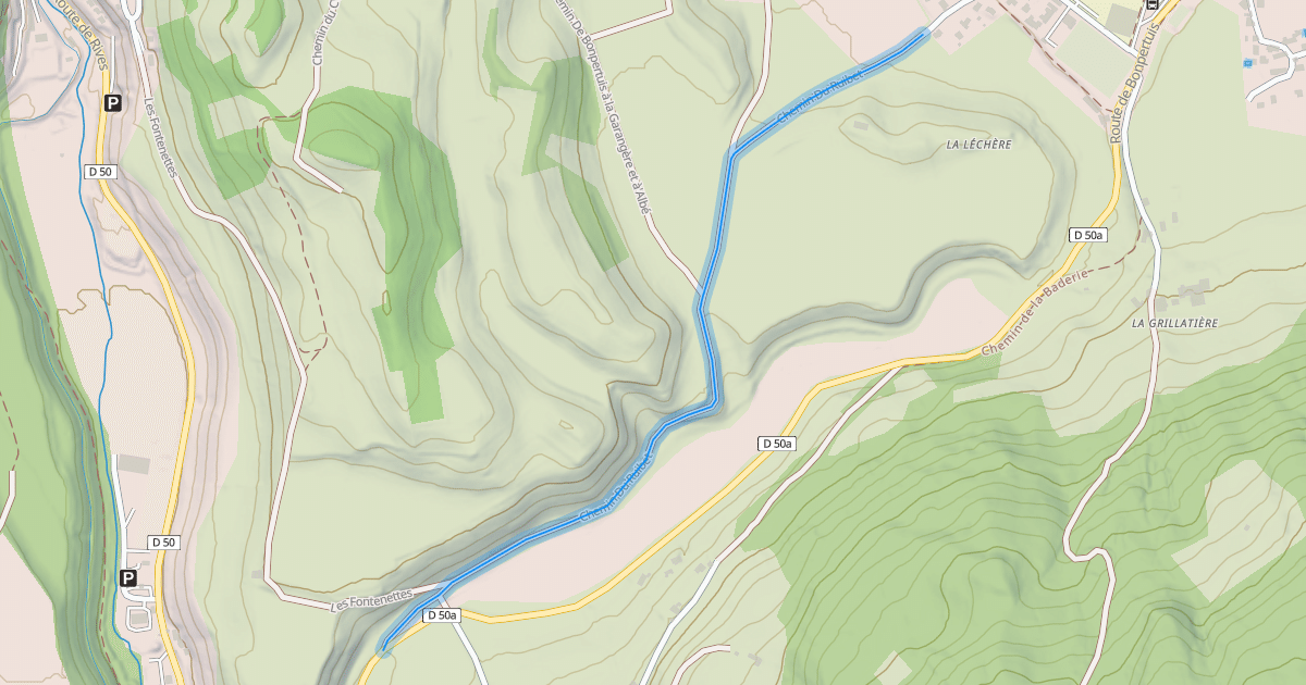 Map preview of Chemin Du Ruibet