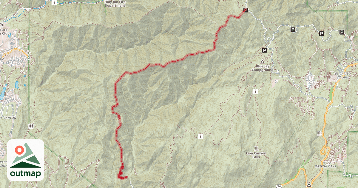 Map of Los Pinos Trail
