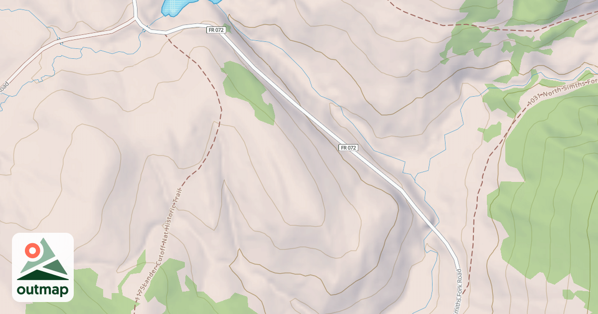 Map of Smiths Fork Snowmobile Trail