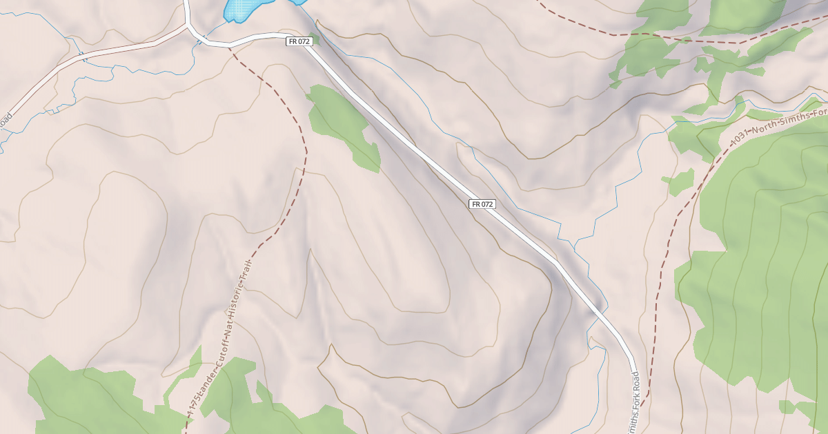 Map preview of Smiths Fork Snowmobile Trail