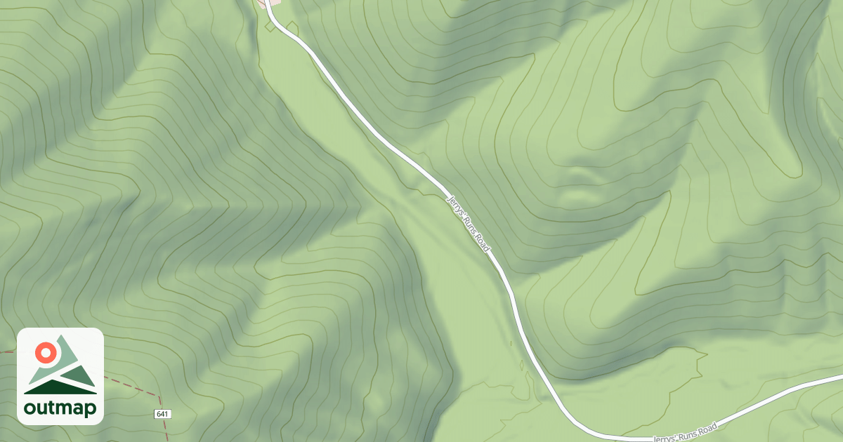 Map of JERRYS RUN