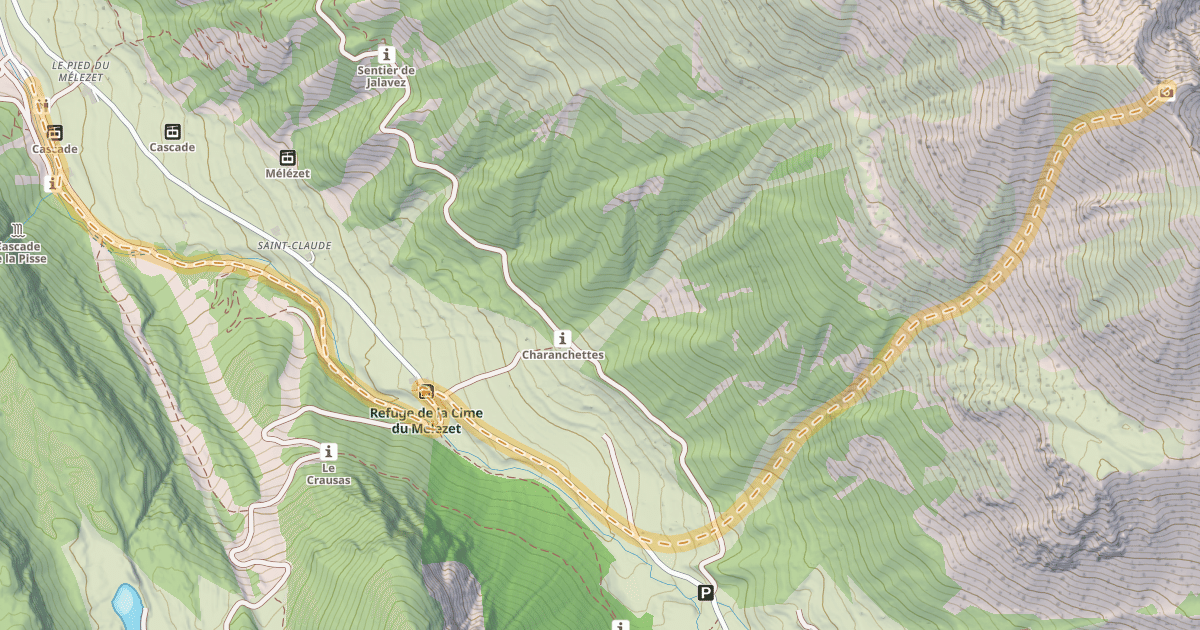 Map preview of Le Marcous — Pied du Mélezet
