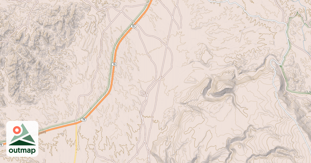 Map of BLM National GTLF Public Motorized Roads 4838ecde-a76a-4010-81f7-cde3abbd9ed1