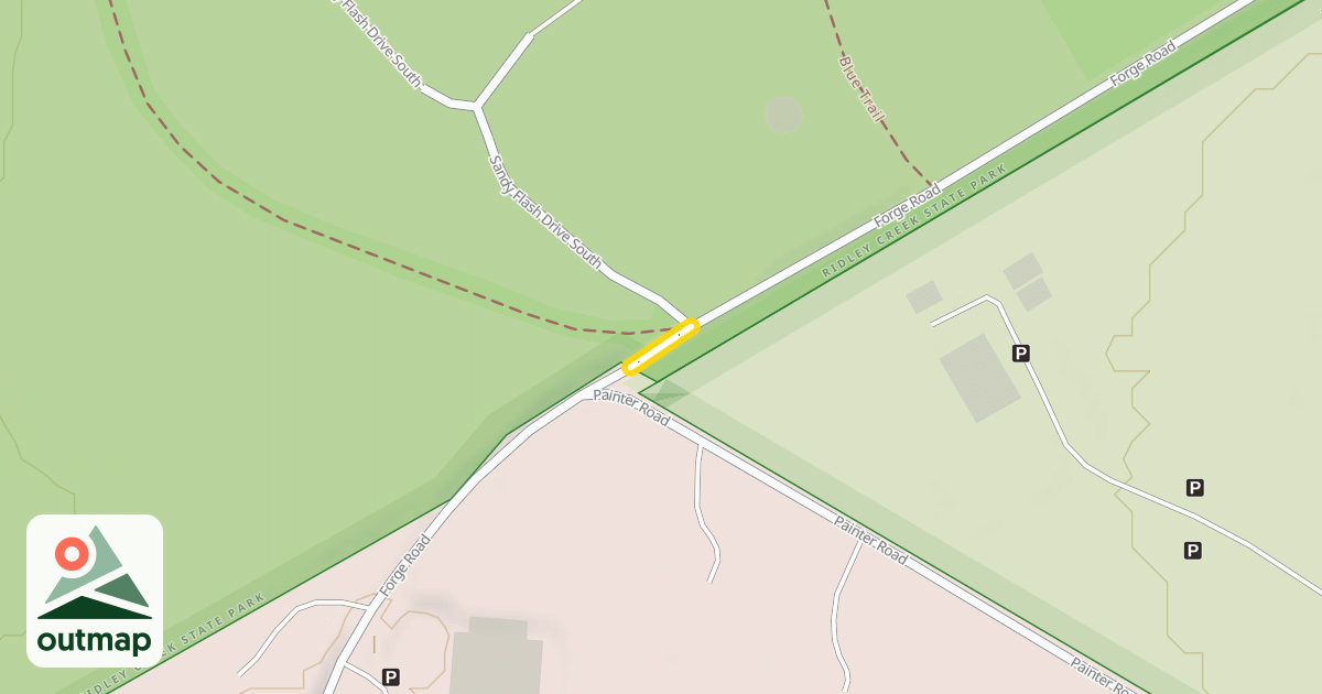 Map of Forge Road Trail in Delaware
