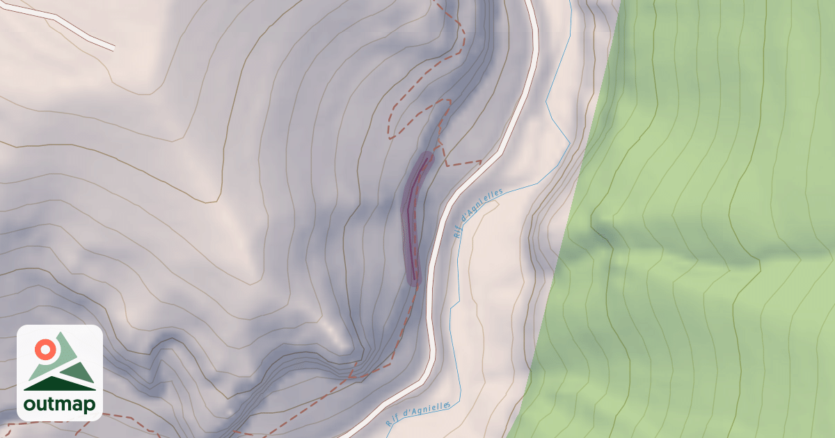 Map of Vallée d'Agnielles - Bord de piste
