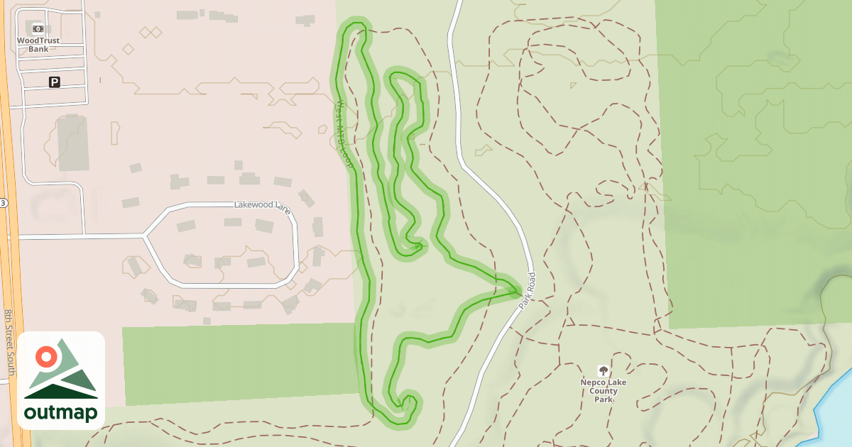 Map of West MTB Loop