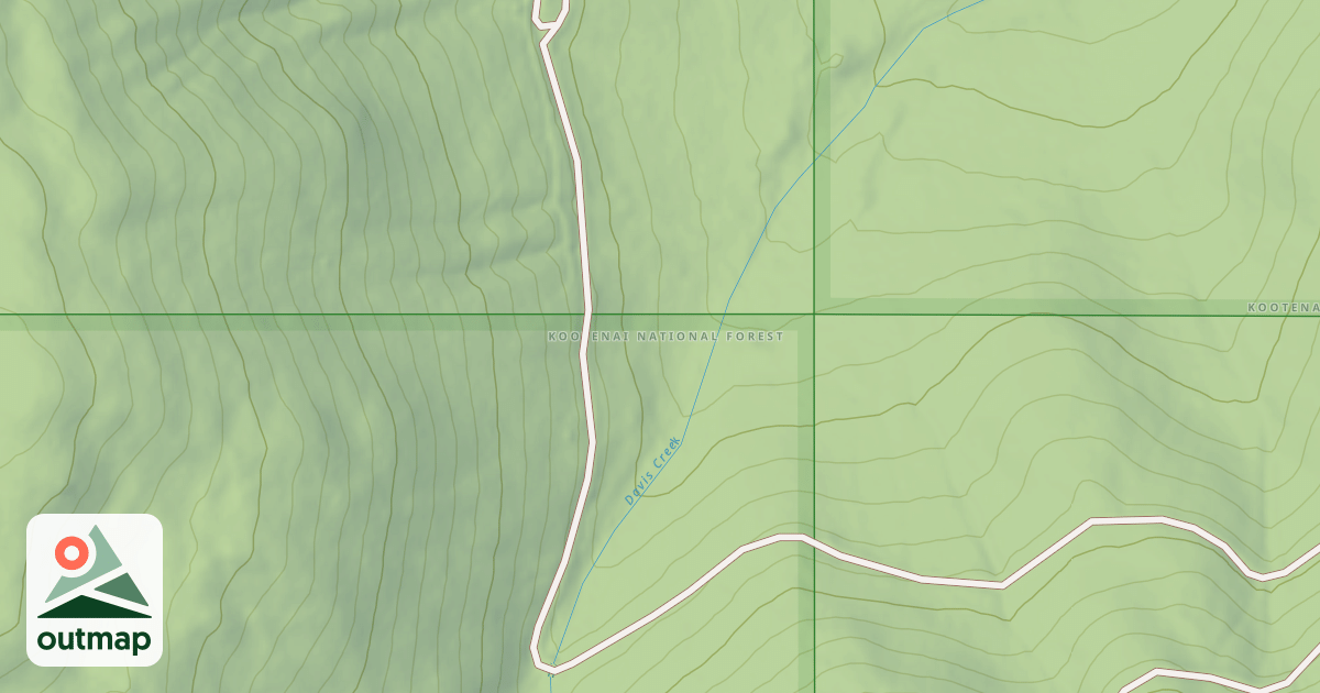 Map of DAVIS CREEK B