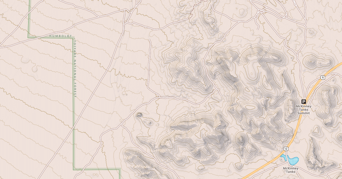 Map preview of HANNAPAH CUTOFF ROAD