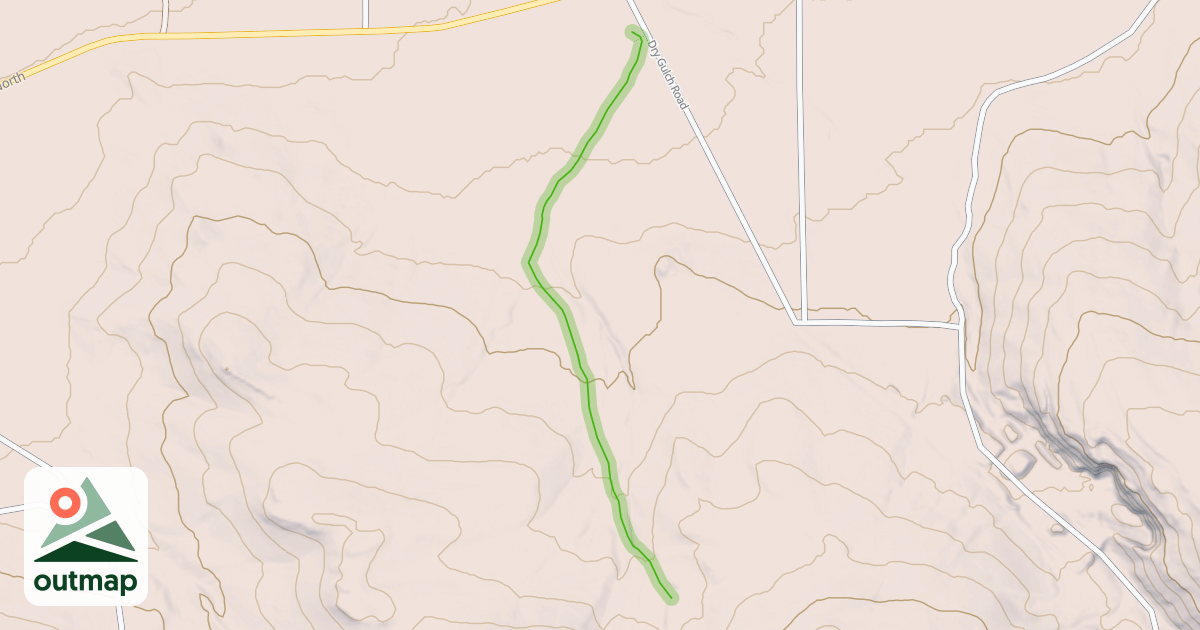 Map of Dry Gulch Trailhead Access