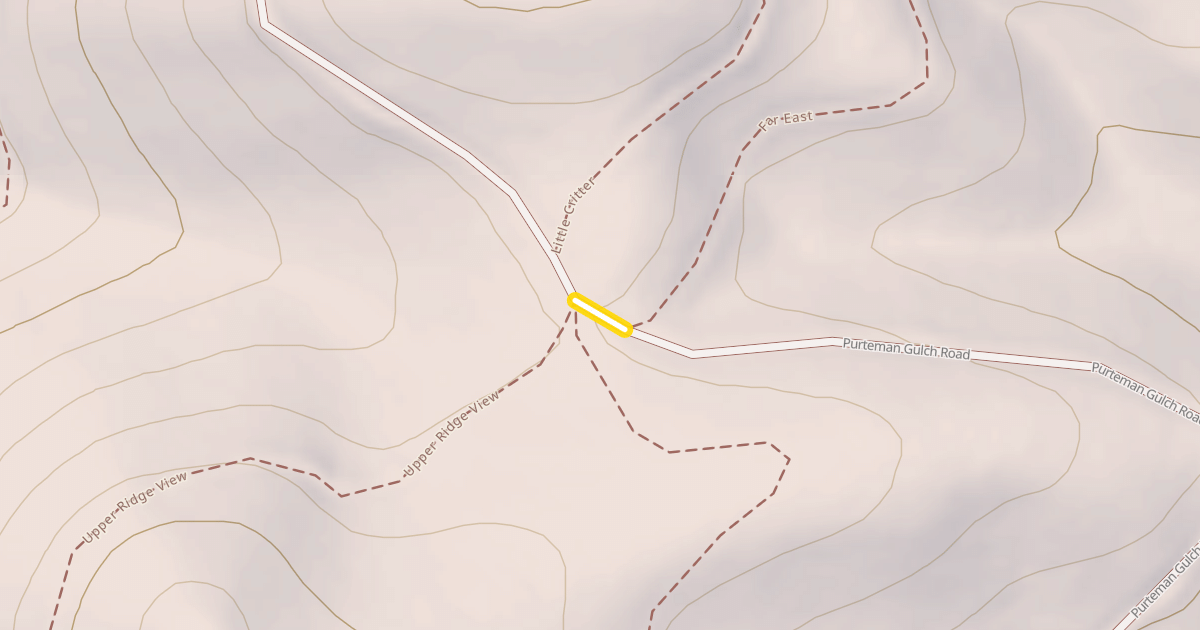 Map preview of Purteman Gulch Road