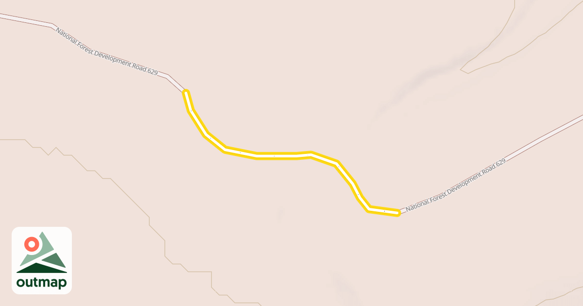 Map of National Forest Development Road 629