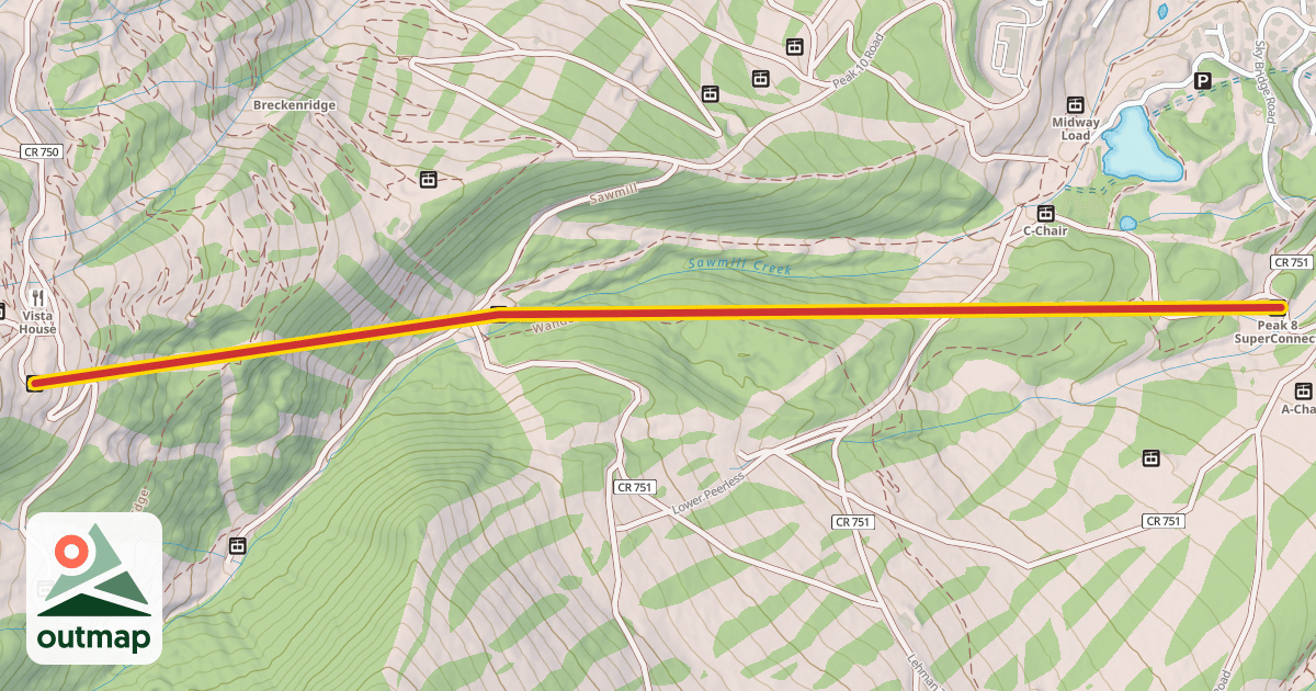 Map of Peak 8 SuperConnect