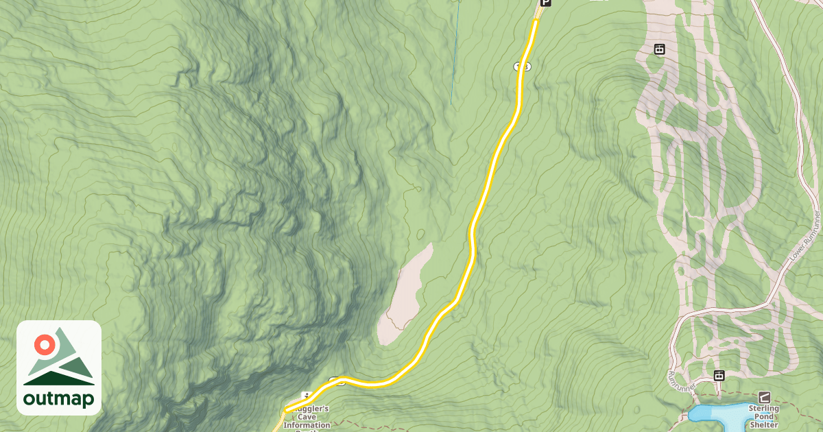 Map of Vermont Route 108 South