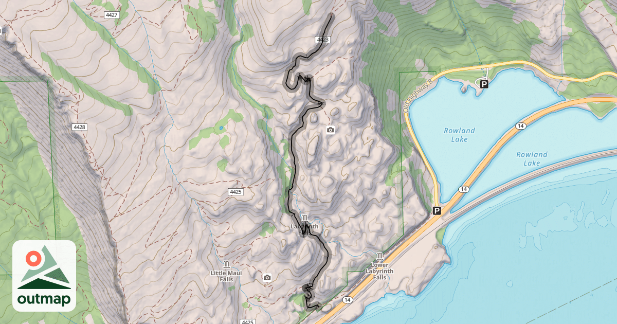 Map of Labyrinth Trail #4423 in Klickitat