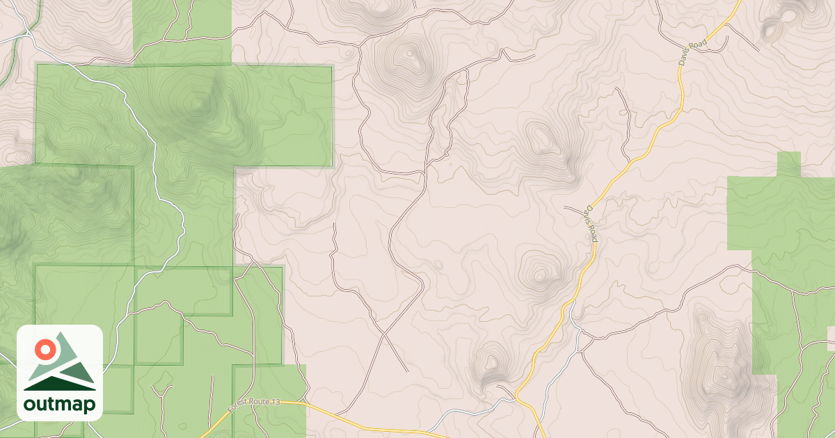 Map of ASPERIN BUTTE