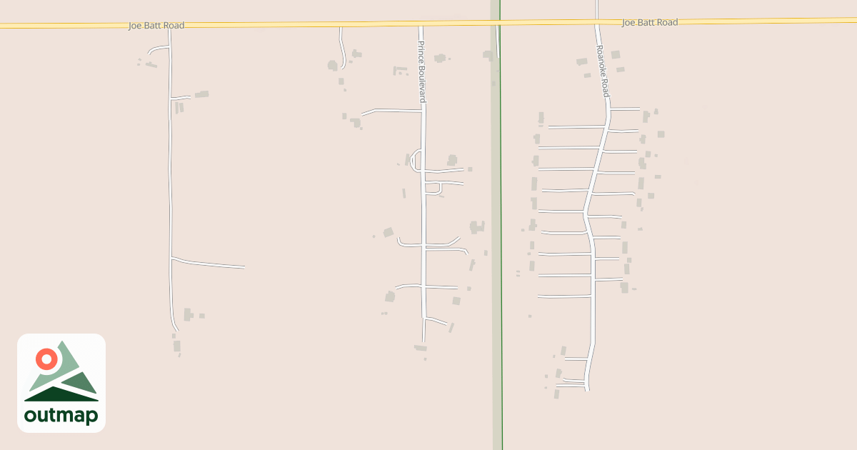 Map of SOUTHEAST CORNER OFF JOE BATT