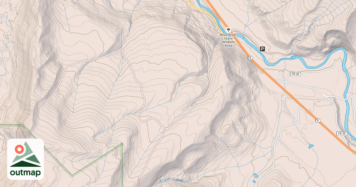 Map of BRUSH CREEK ROAD