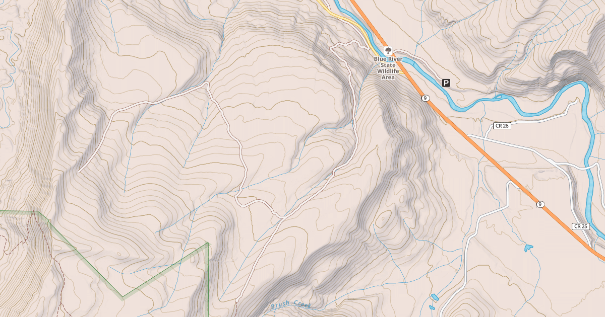 Map preview of BRUSH CREEK ROAD