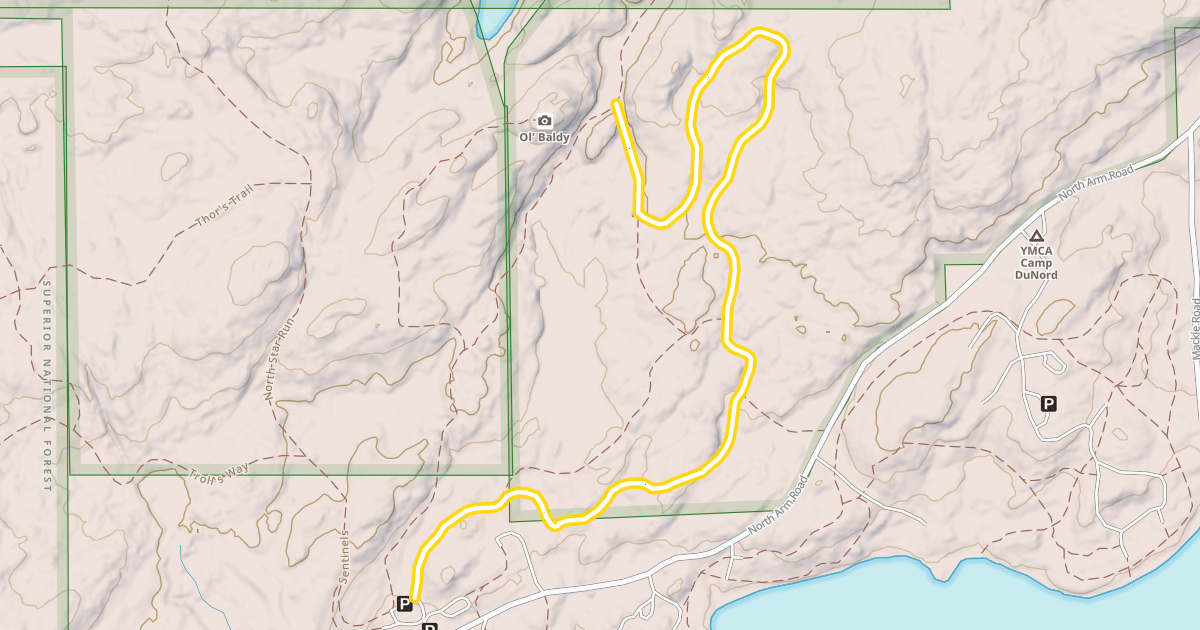 Map preview of Moose Horn Loops