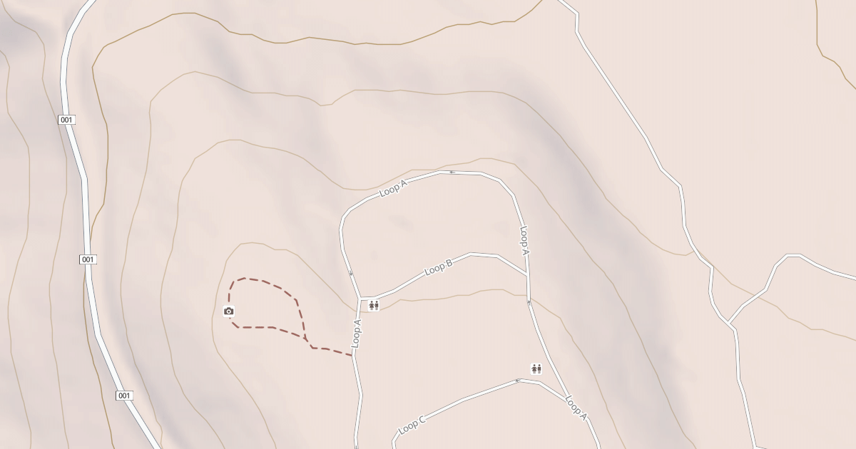 Map preview of SCOUT MTN. CG LOOP A