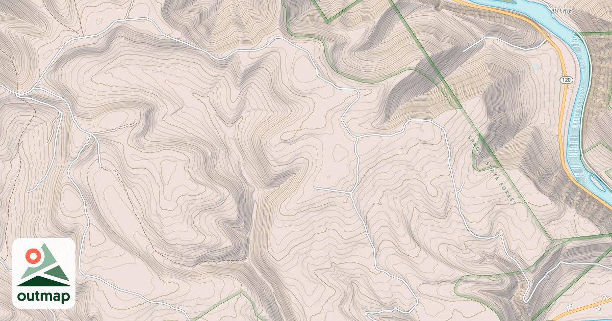 Map of Beech Creek Snowmobile Trails