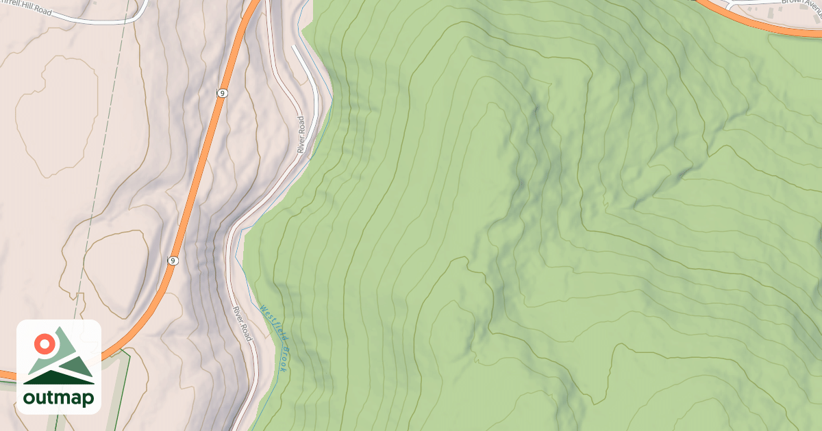 Map of Bryant Mountain Trail