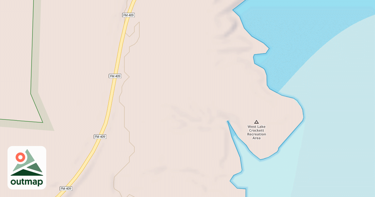 Map of WEST LAKE CROCKETT