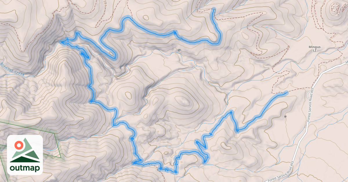 Map of Blowout Canyon #551