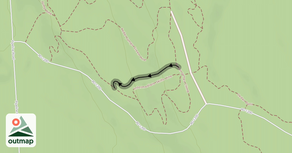 Map of Cedar Dust Black Drop Line
