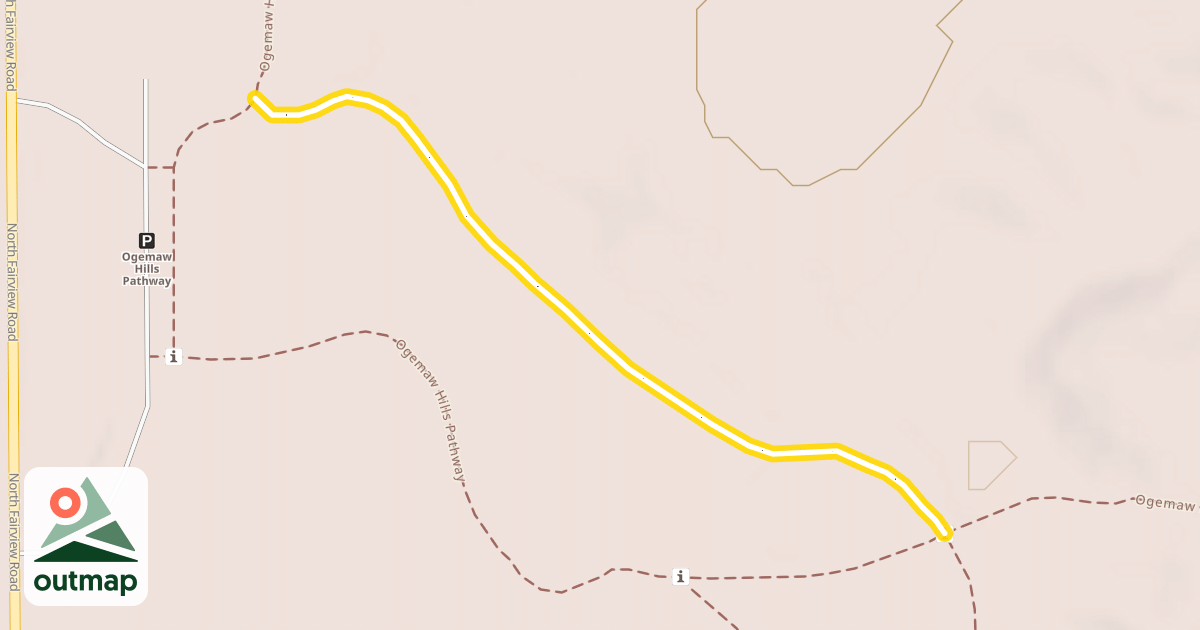 Map of Ogemaw Hills Pathway