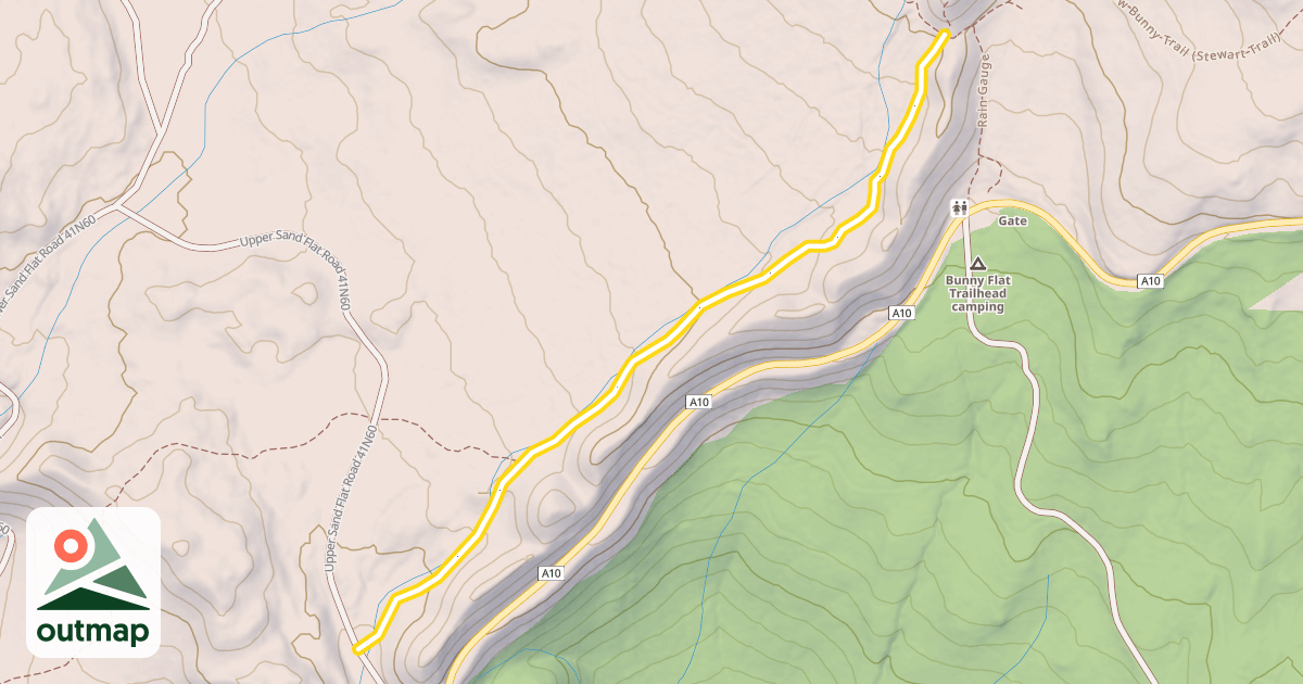 Map of Bunny Flat Loop (Sand Flat Winter Trails)