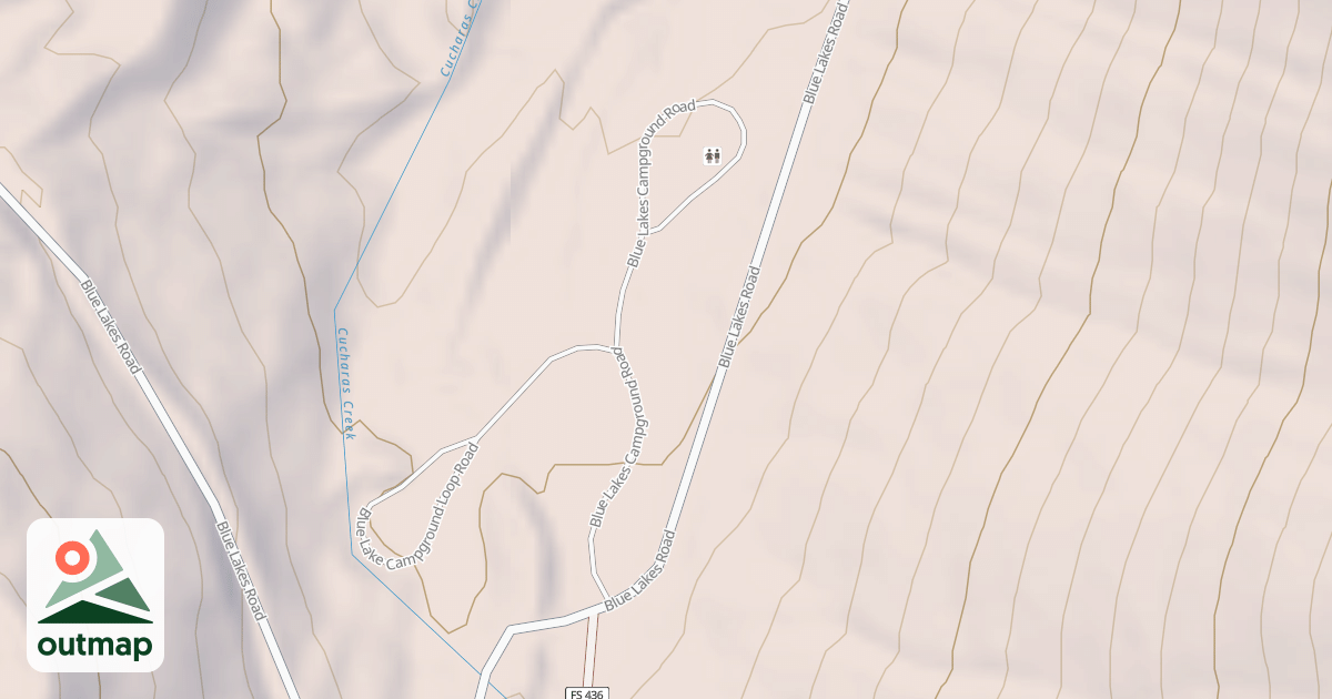 Map of BLUE LAKES CG