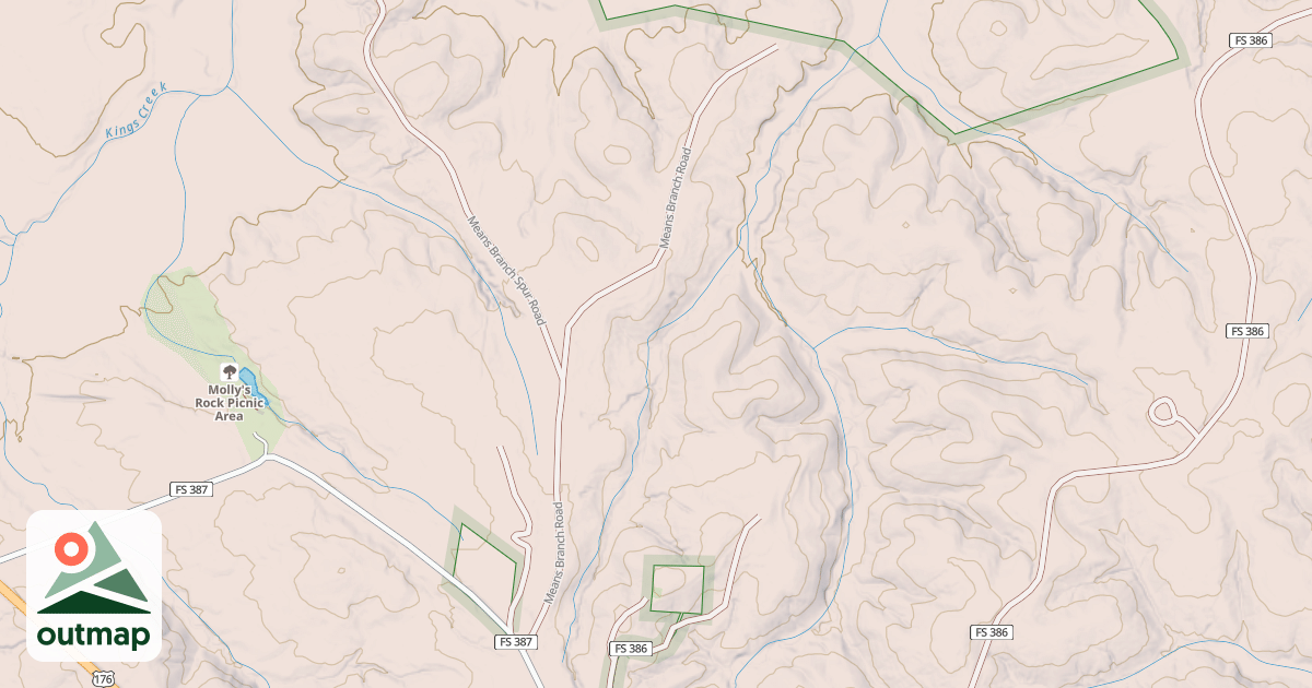 Map of MEANS BRANCH