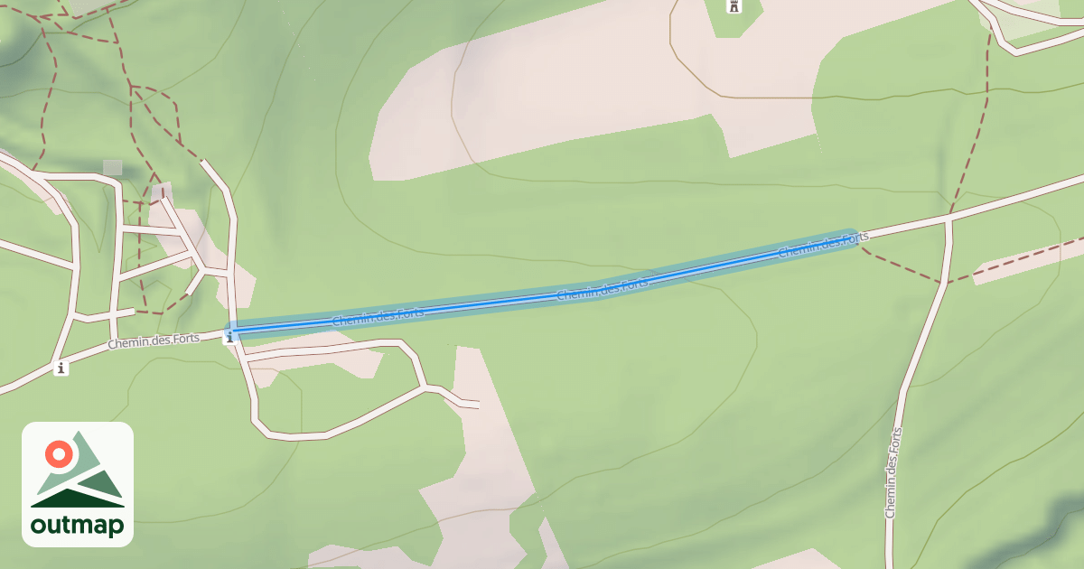 Map of Chemin des Forts