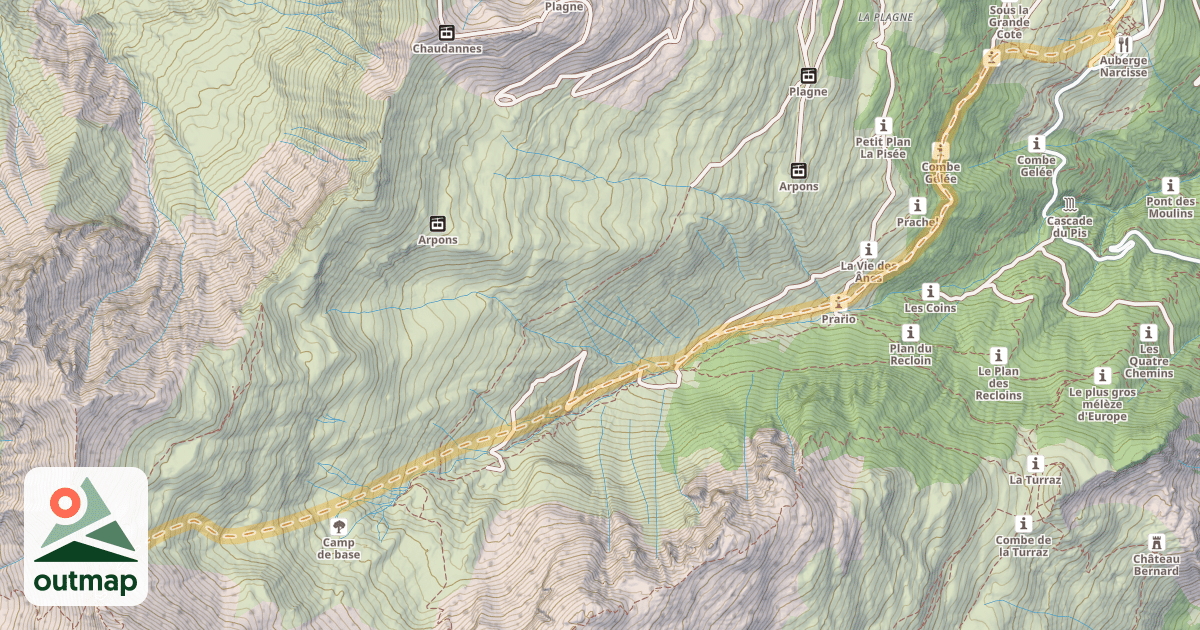 Map of Col d'Émy — Albanne