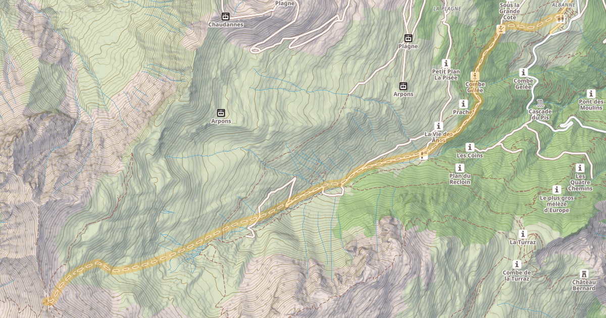 Map preview of Col d'Émy — Albanne