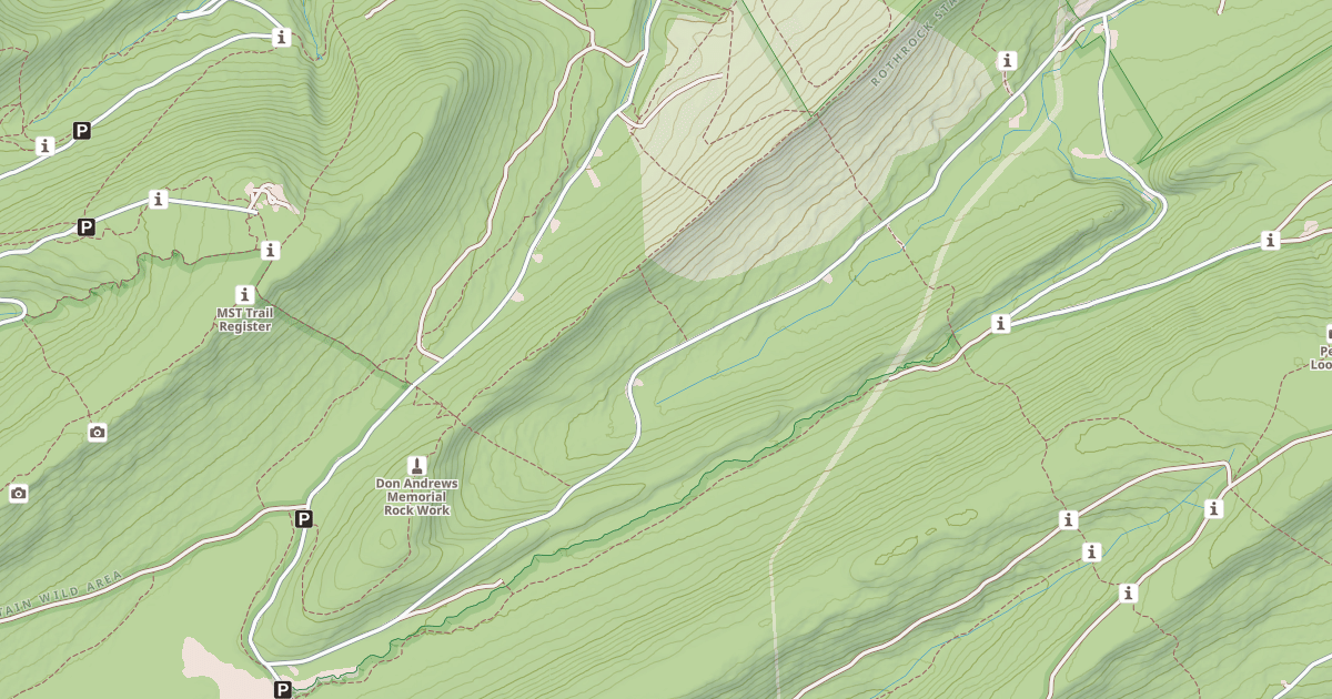 Map preview of Rothrock State Forest Seven Mountains Snowmobile Trails