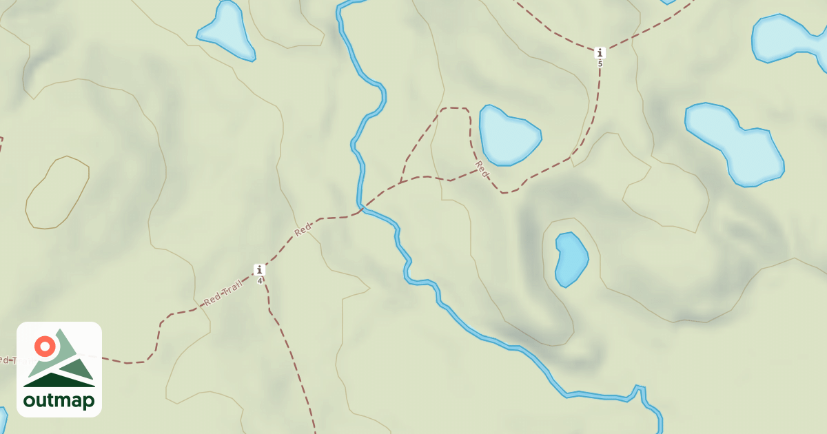 Map of Bald Mountain Rec. Area - Red Trail