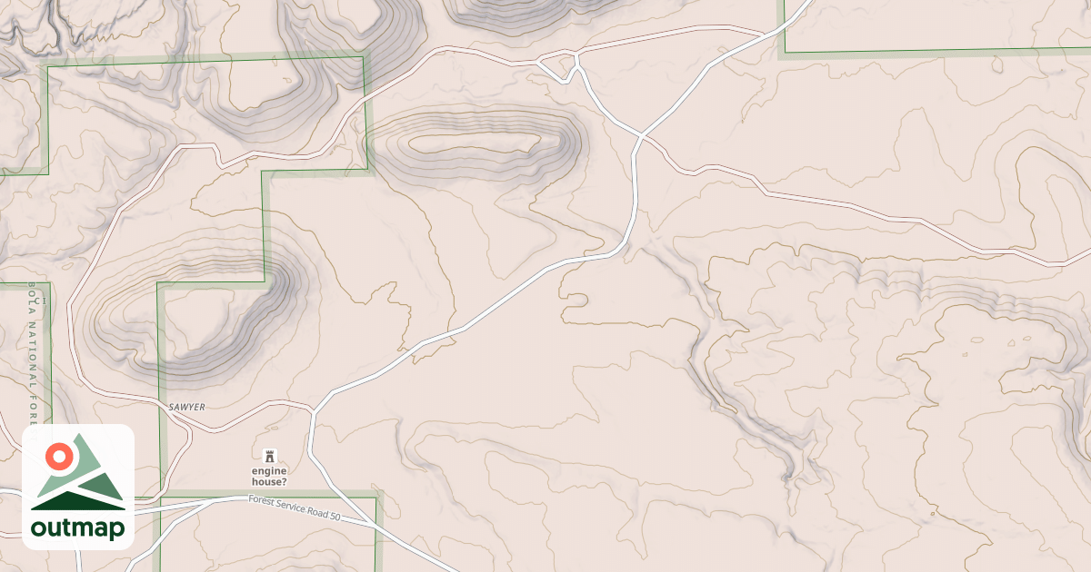 Map of USFS National Forest System Roads {8530BFA3-CB67-40EA-9734-AB307A9F3C54}