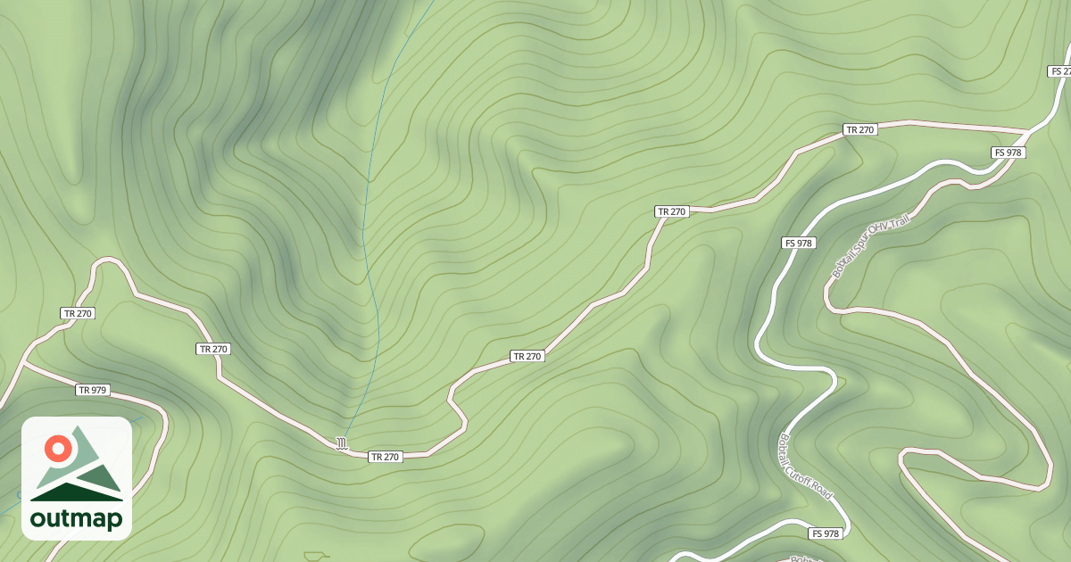 Map of Clee Creek-Bloom Peak 4wd