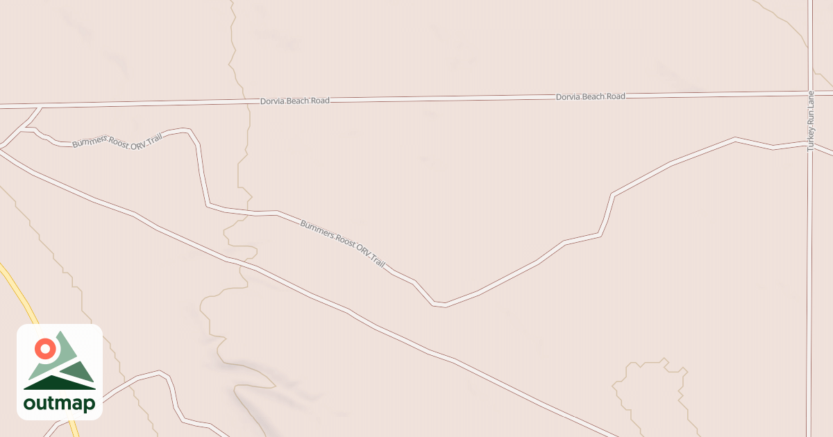 Map of Bummers Roost Trail