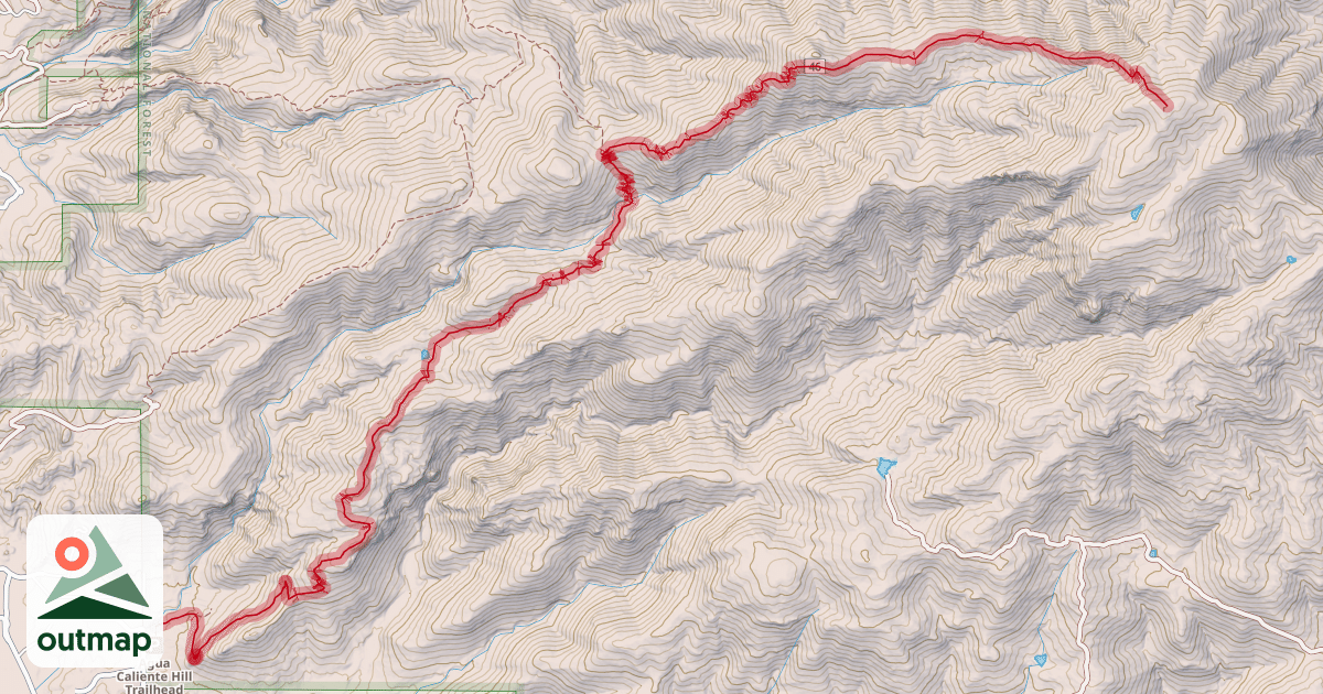 Map of Agua Caliente Hill Trail #46