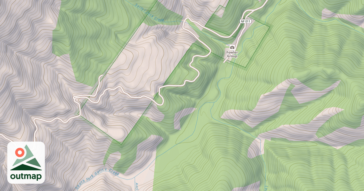 Map of GALICE CREEK