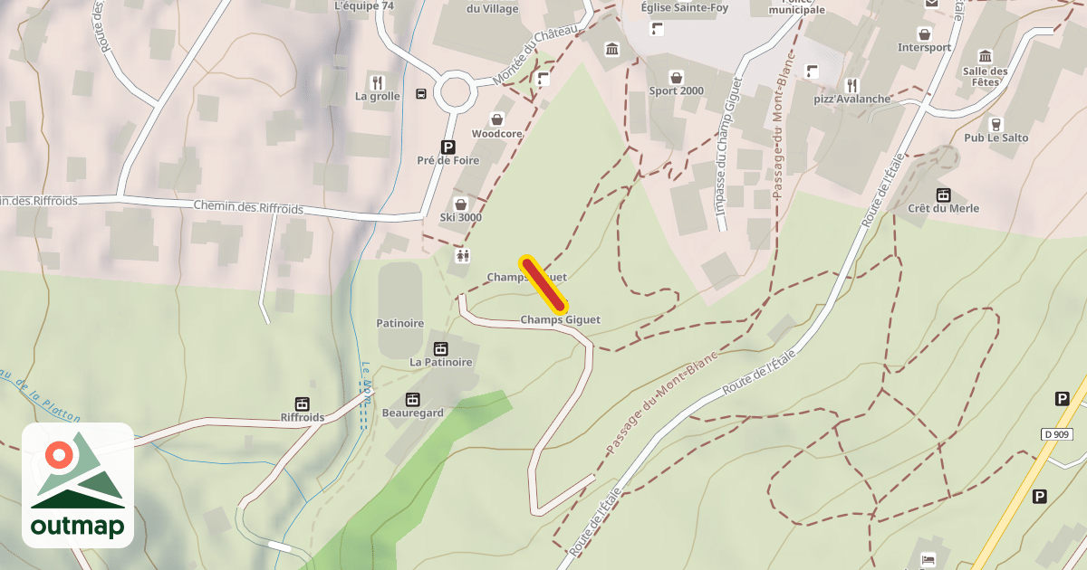 Map of Champs Giguet