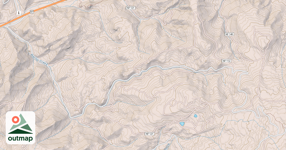 Map of HURLEY CREEK