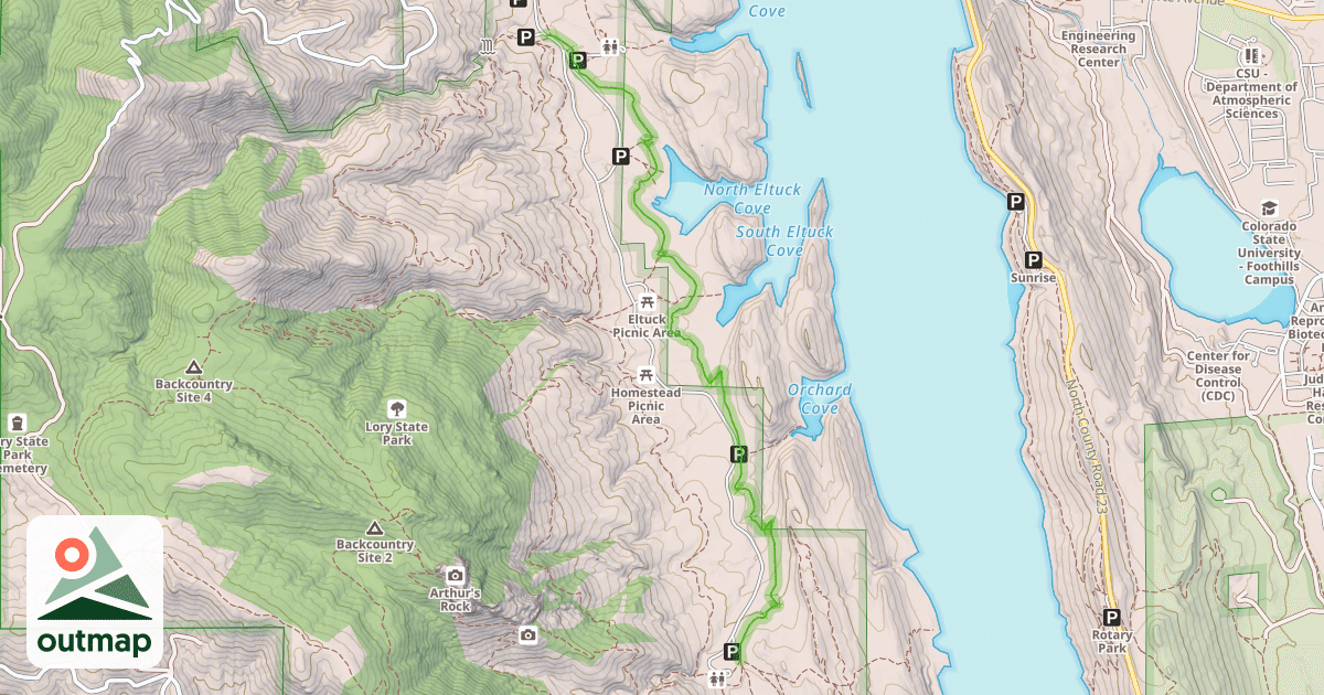 Map of East Valley Trail