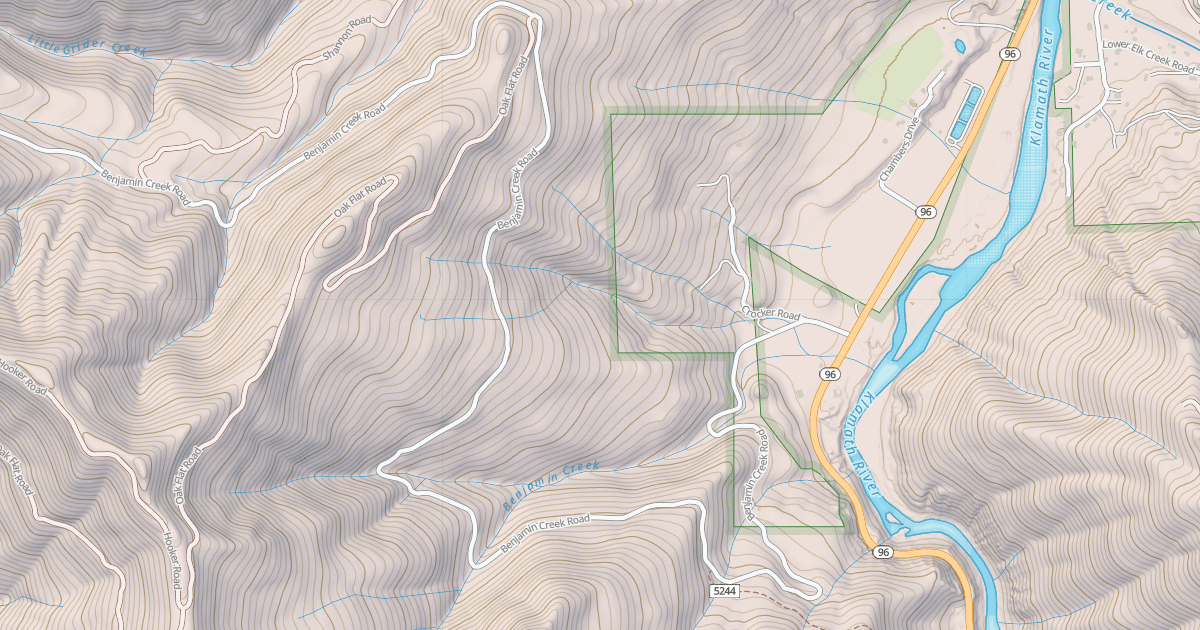 Map preview of BENJAMIN CREEK