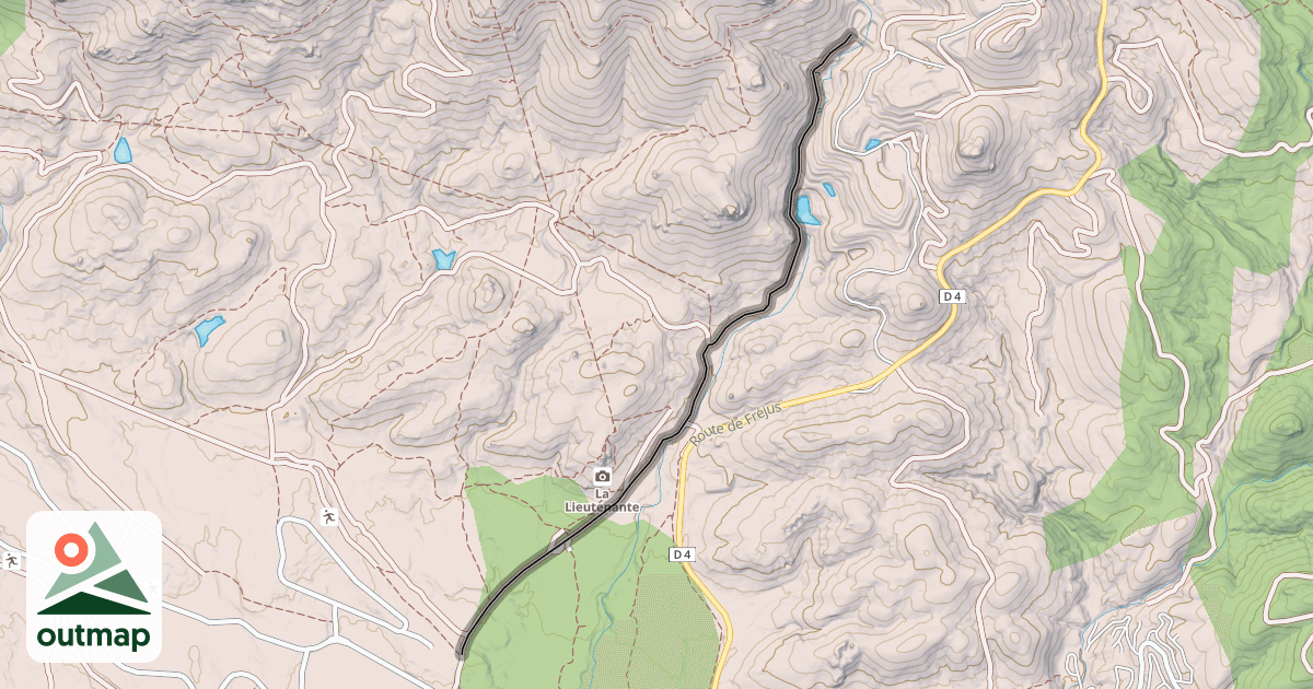 Map of Piste Les Lauriers