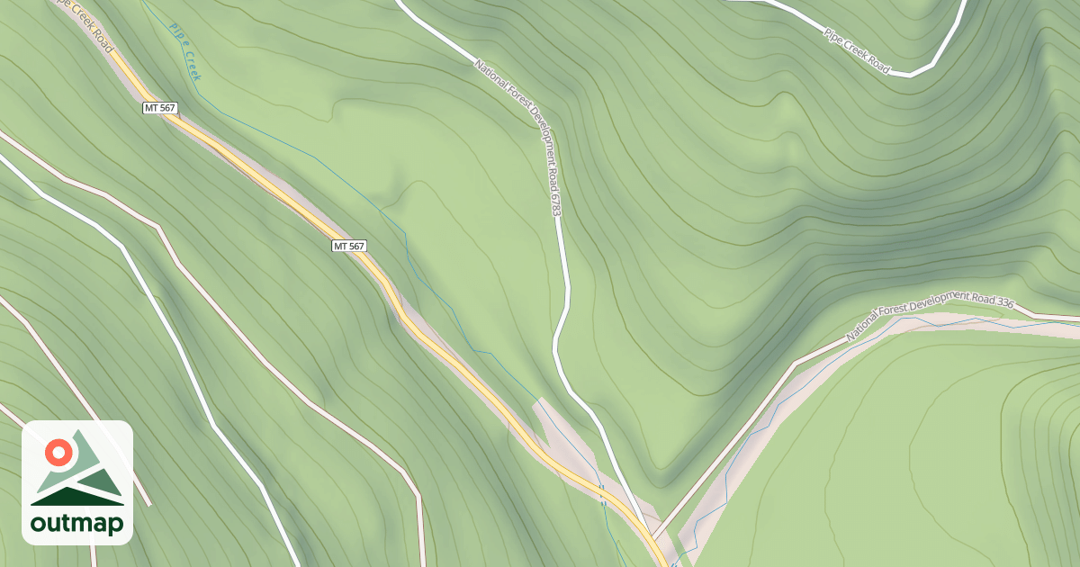 Map of Deception Cr Snowmobile Loop