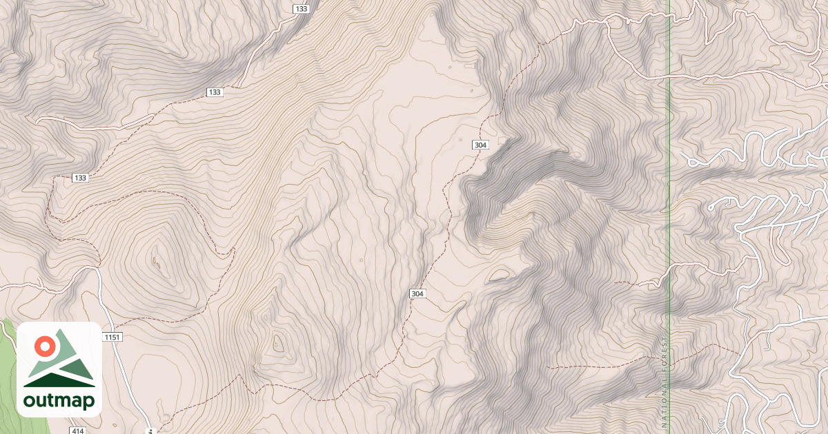 Map of Ranger Dip